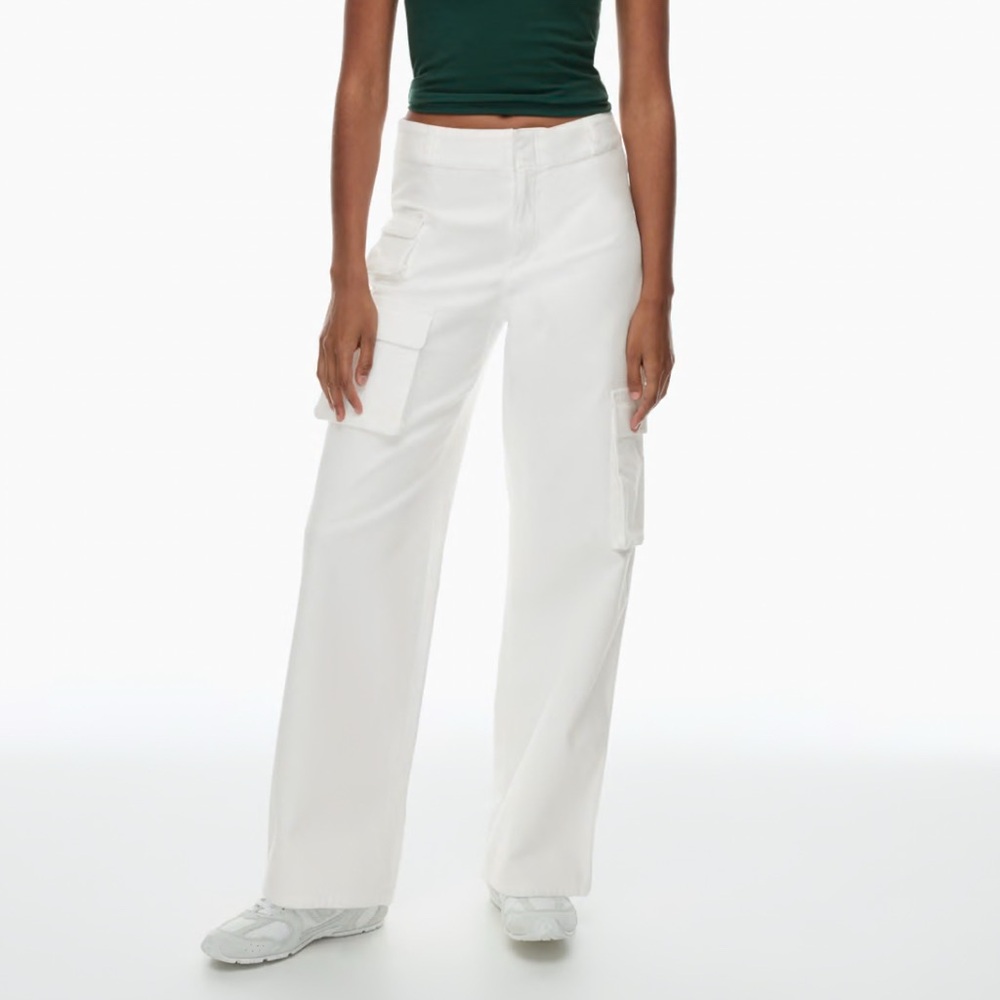 Aritzia White Wide Leg Pants